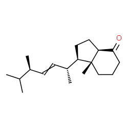 ChemSpider 2D Image | (1R,3aR,7aR)-1-[(2R,5R)-5,6-Dimethyl-3-hepten-2-yl]-7a-methyloctahydro-4H-inden-4-one | C19H32O