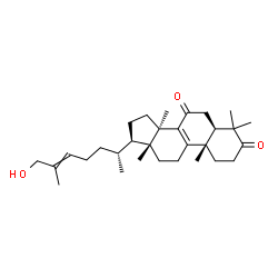 ChemSpider 2D Image | 26-Hydroxylanosta-8,24-diene-3,7-dione | C30H46O3