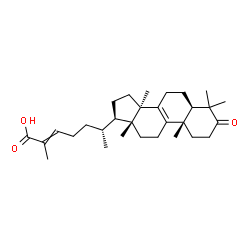 ChemSpider 2D Image | 3-Oxolanosta-8,24-dien-26-oic acid | C30H46O3