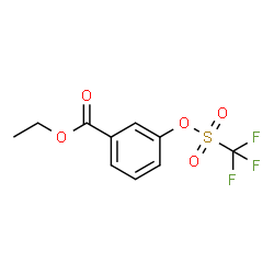 ChemSpider 2D Image | Ethyl 3-{[(trifluoromethyl)sulfonyl]oxy}benzoate | C10H9F3O5S