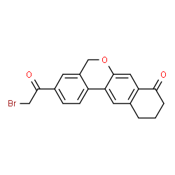 ChemSpider 2D Image | 3-(Bromoacetyl)-10,11-dihydro-5H-dibenzo[c,g]chromen-8(9H)-one | C19H15BrO3