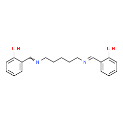 ChemSpider 2D Image | 2-[(E)-({5-[(2-Hydroxybenzylidene)amino]pentyl}imino)methyl]phenol | C19H22N2O2