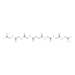 ChemSpider 2D Image | 4,7,10,13,16,19-Hexaoxo-3,6,9,14,17,20-hexaazadocosane-1,22-dioic acid (non-preferred name) | C16H24N6O10