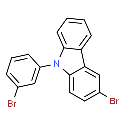 ChemSpider 2D Image | 3-Bromo-9-(3-bromophenyl)-9H-carbazole | C18H11Br2N