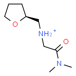 ChemSpider 2D Image | 2-(Dimethylamino)-2-oxo-N-[(2S)-tetrahydro-2-furanylmethyl]ethanaminium | C9H19N2O2
