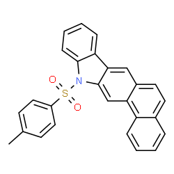 ChemSpider 2D Image | 12-[(4-Methylphenyl)sulfonyl]-12H-naphtho[1,2-b]carbazole | C27H19NO2S
