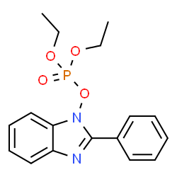 ChemSpider 2D Image | 1-[(Diethoxyphosphoryl)oxy]-2-phenyl-1H-benzimidazole | C17H19N2O4P