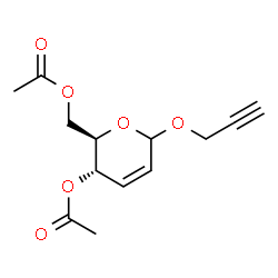 ChemSpider 2D Image | 2-Propyn-1-yl 4,6-di-O-acetyl-2,3-dideoxy-D-erythro-hex-2-enopyranoside | C13H16O6