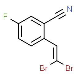ChemSpider 2D Image | 2-(2,2-Dibromovinyl)-5-fluorobenzonitrile | C9H4Br2FN