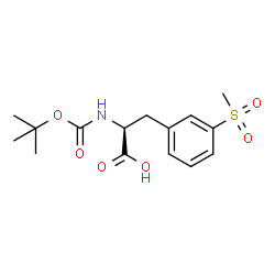 ChemSpider 2D Image | N-{[(2-Methyl-2-propanyl)oxy]carbonyl}-3-(methylsulfonyl)-L-phenylalanine | C15H21NO6S