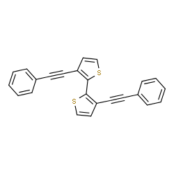 ChemSpider 2D Image | 3,3'-Bis(phenylethynyl)-2,2'-bithiophene | C24H14S2