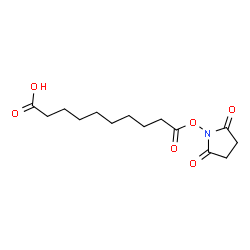 ChemSpider 2D Image | 10-[(2,5-Dioxo-1-pyrrolidinyl)oxy]-10-oxodecanoic acid | C14H21NO6