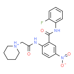 ChemSpider 2D Image | 1-[2-({2-[(2-Fluorophenyl)carbamoyl]-4-nitrophenyl}amino)-2-oxoethyl]piperidinium | C20H22FN4O4