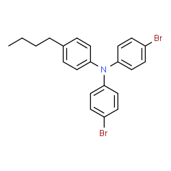 ChemSpider 2D Image | 4-Bromo-N-(4-bromophenyl)-N-(4-butylphenyl)aniline | C22H21Br2N