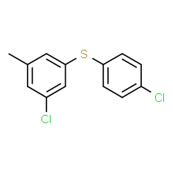 ChemSpider 2D Image | 1-Chloro-3-[(4-chlorophenyl)sulfanyl]-5-methylbenzene | C13H10Cl2S