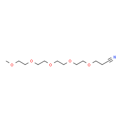 ChemSpider 2D Image | 2,5,8,11,14-Pentaoxaheptadecane-17-nitrile | C12H23NO5