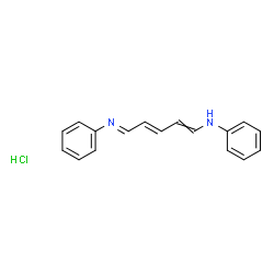 ChemSpider 2D Image | N-[(3E,5E)-5-(Phenylimino)-1,3-pentadien-1-yl]aniline hydrochloride (1:1) | C17H17ClN2