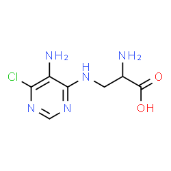 ChemSpider 2D Image | 3-[(5-Amino-6-chloro-4-pyrimidinyl)amino]alanine | C7H10ClN5O2