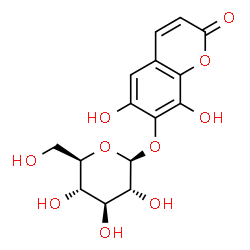 ChemSpider 2D Image | 6,8-Dihydroxy-2-oxo-2H-chromen-7-yl beta-D-glucopyranoside | C15H16O10