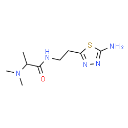 ChemSpider 2D Image | N-[2-(5-Amino-1,3,4-thiadiazol-2-yl)ethyl]-N~2~,N~2~-dimethylalaninamide | C9H17N5OS