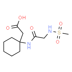 ChemSpider 2D Image | (1-{[N-(Methylsulfonyl)glycyl]amino}cyclohexyl)acetic acid | C11H20N2O5S