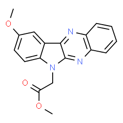 ChemSpider 2D Image | Methyl (9-methoxy-6H-indolo[2,3-b]quinoxalin-6-yl)acetate | C18H15N3O3