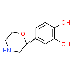 ChemSpider 2D Image | 4-[(2R)-2-Morpholinyl]-1,2-benzenediol | C10H13NO3