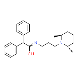 ChemSpider 2D Image | N-{3-[(2S,6S)-2,6-Dimethyl-1-piperidinyl]propyl}-2,2-diphenylethanimidic acid | C24H32N2O