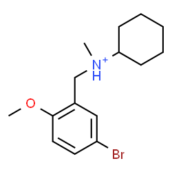 ChemSpider 2D Image | N-(5-Bromo-2-methoxybenzyl)-N-methylcyclohexanaminium | C15H23BrNO