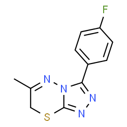 ChemSpider 2D Image | 3-(4-Fluorophenyl)-6-methyl-7H-[1,2,4]triazolo[3,4-b][1,3,4]thiadiazine | C11H9FN4S