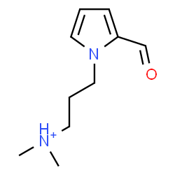 ChemSpider 2D Image | 3-(2-Formyl-1H-pyrrol-1-yl)-N,N-dimethyl-1-propanaminium | C10H17N2O