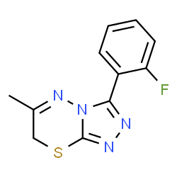 ChemSpider 2D Image | 3-(2-Fluorophenyl)-6-methyl-7H-[1,2,4]triazolo[3,4-b][1,3,4]thiadiazine | C11H9FN4S