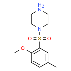 ChemSpider 2D Image | 4-[(2-Methoxy-5-methylphenyl)sulfonyl]piperazin-1-ium | C12H19N2O3S