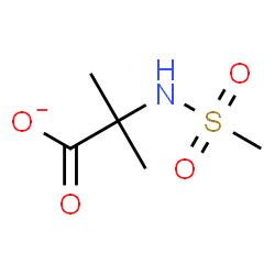 ChemSpider 2D Image | 2-Methyl-2-[(methylsulfonyl)amino]propanoate | C5H10NO4S