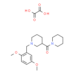 ChemSpider 2D Image | [1-(2,5-Dimethoxybenzyl)-3-piperidinyl](1-piperidinyl)methanone ethanedioate (1:1) | C22H32N2O7