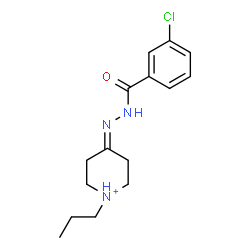 ChemSpider 2D Image | 4-[(3-Chlorobenzoyl)hydrazono]-1-propylpiperidinium | C15H21ClN3O