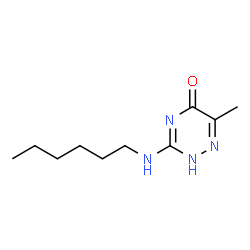 ChemSpider 2D Image | 3-(Hexylamino)-6-methyl-1,2,4-triazin-5(2H)-one | C10H18N4O