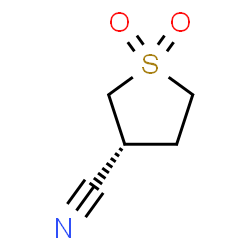 ChemSpider 2D Image | (3R)Tetrahydro-3-thiophenecarbonitrile 1,1-dioxide | C5H7NO2S