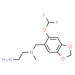 ChemSpider 2D Image | N-{[6-(Difluoromethoxy)-1,3-benzodioxol-5-yl]methyl}-N-methyl-1,2-ethanediamine | C12H16F2N2O3