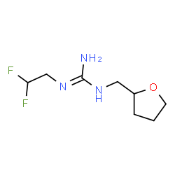 ChemSpider 2D Image | 2-(2,2-Difluoroethyl)-1-(tetrahydro-2-furanylmethyl)guanidine | C8H15F2N3O