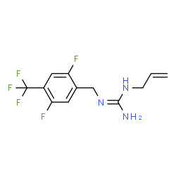 ChemSpider 2D Image | 1-Allyl-2-[2,5-difluoro-4-(trifluoromethyl)benzyl]guanidine | C12H12F5N3