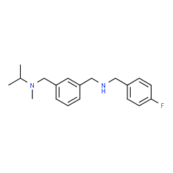 ChemSpider 2D Image | N-(3-{[(4-Fluorobenzyl)amino]methyl}benzyl)-N-methyl-2-propanamine | C19H25FN2