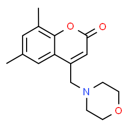 ChemSpider 2D Image | 6,8-Dimethyl-4-(4-morpholinylmethyl)-2H-chromen-2-one | C16H19NO3