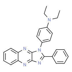 ChemSpider 2D Image | N,N-Diethyl-4-(2-phenyl-1H-imidazo[4,5-b]quinoxalin-1-yl)aniline | C25H23N5