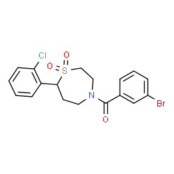 ChemSpider 2D Image | (3-Bromophenyl)[7-(2-chlorophenyl)-1,1-dioxido-1,4-thiazepan-4-yl]methanone | C18H17BrClNO3S