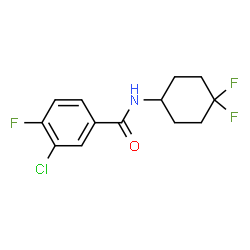 ChemSpider 2D Image | 3-Chloro-N-(4,4-difluorocyclohexyl)-4-fluorobenzamide | C13H13ClF3NO