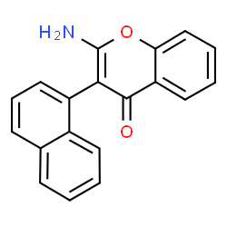 ChemSpider 2D Image | 2-Amino-3-(1-naphthyl)-4H-chromen-4-one | C19H13NO2