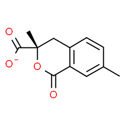 ChemSpider 2D Image | (3S)-3,7-Dimethyl-1-oxo-3,4-dihydro-1H-isochromene-3-carboxylate | C12H11O4