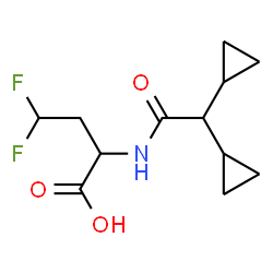 ChemSpider 2D Image | 2-[(Dicyclopropylacetyl)amino]-4,4-difluorobutanoic acid | C12H17F2NO3