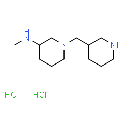 ChemSpider 2D Image | N-Methyl-1-(3-piperidinylmethyl)-3-piperidinamine dihydrochloride | C12H27Cl2N3